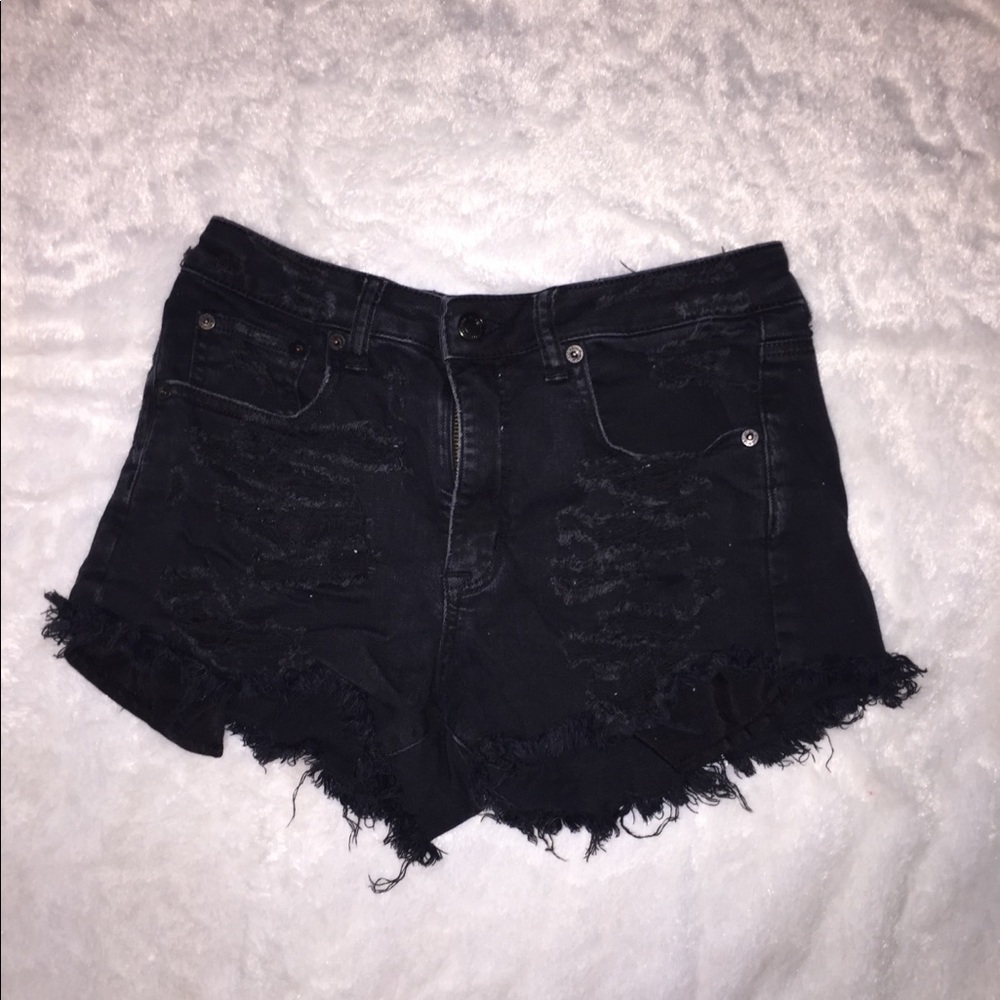 American Eagle High Rise ripped shorts